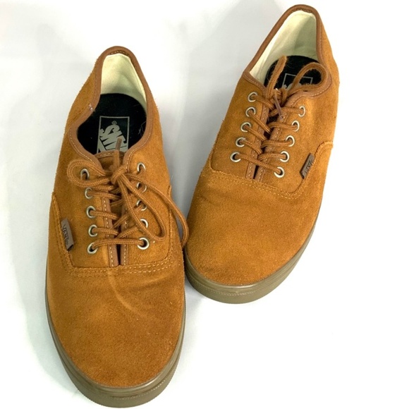 vans era brown suede